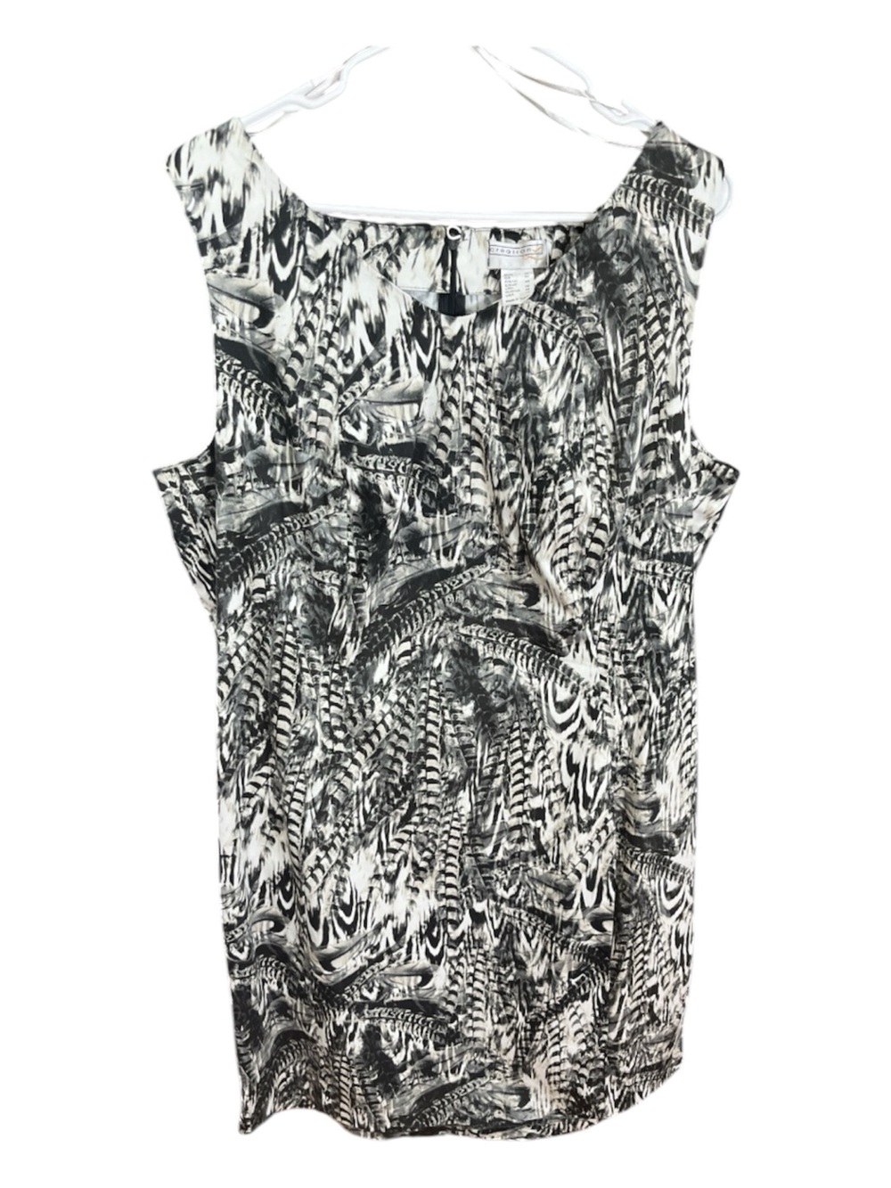 Creation L  Cotton Knit Draped Sleeveless Sheath Dress Made  Turkey Size 14